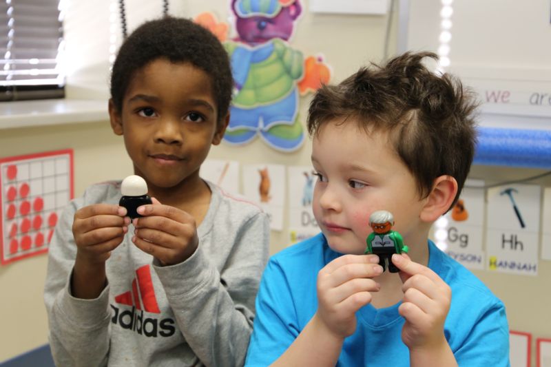 two boys playing at Head Start